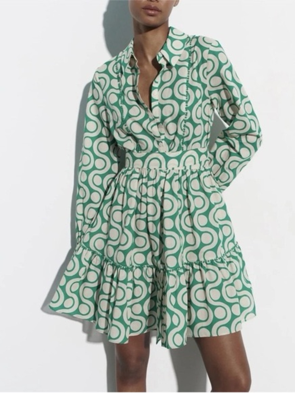 PRINTED SHORT DRESS - Picture 5 of 10